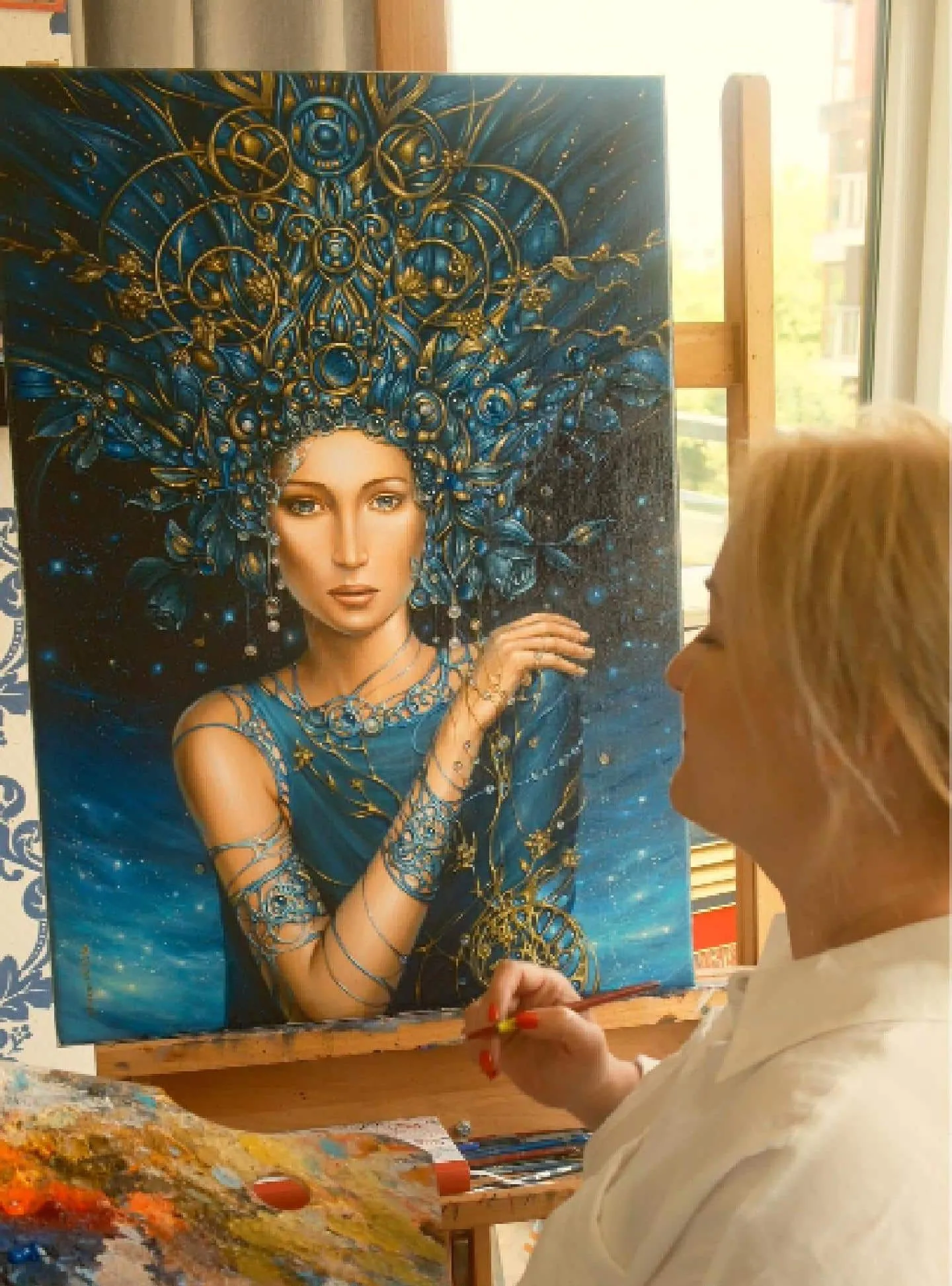 Anastasiya Markovych przy sztaludze